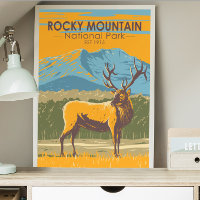 Parc national des Rocheuses Colorado Elk Vintage