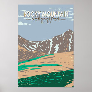 Poster Parc national des Rocheuses Colorado Grays Peak