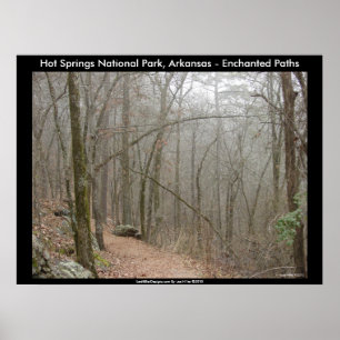 Poster Parc national des sources chaudes, AR - Chemins en