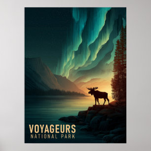 Poster Parc national des Voyageurs Vintage