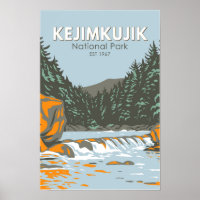 Parc national du Canada Kejimkujik Art Vintage Can