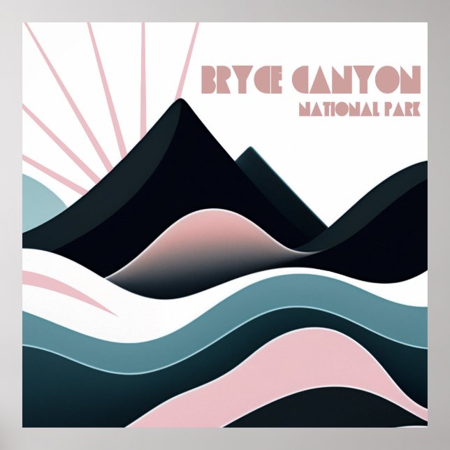 Poster Parc national du Canyon Bryce Colour Hills (Devant)