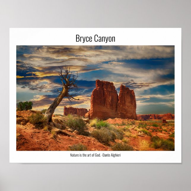 Poster Parc national du canyon de Bryce, paysage naturel  (Devant)