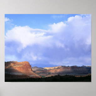 Poster Parc national du Capitol Reef, Utah. USA. Cumulus