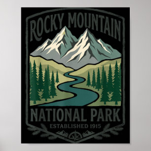 Poster Parc national du Colorado des montagnes Rocheuses 