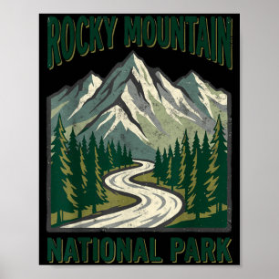 Poster Parc national du Colorado des montagnes Rocheuses