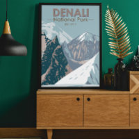 Parc national du Denali Alaska Mont Hunter Vintage