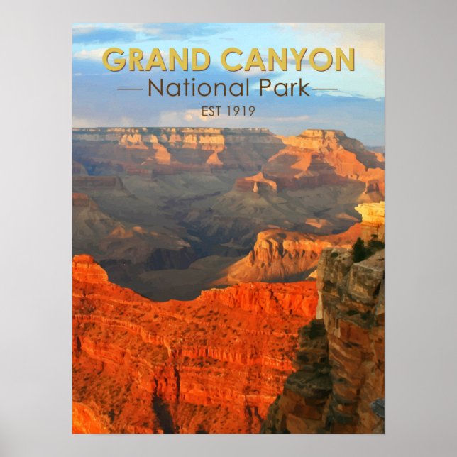 Poster Parc national du Grand Canyon Arizona (Devant)