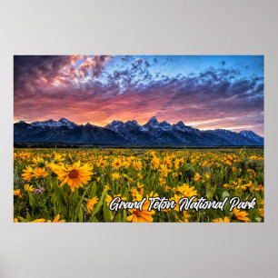 Poster Parc national du Grand Teton, Wyoming