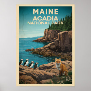 Poster Parc national du Maine Acadia V02