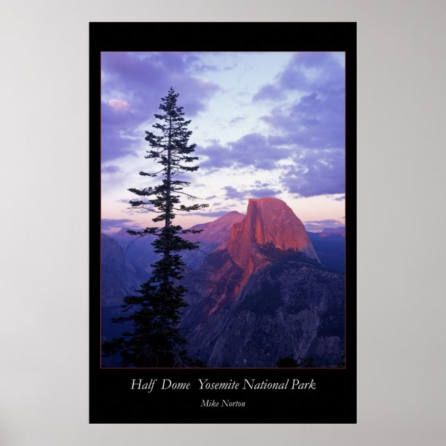 Poster Parc national du Yosemite à demi-dôme (Devant)
