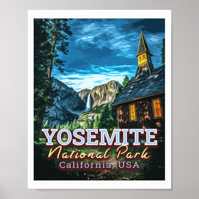 POSTER PARC NATIONAL DU YOSEMITE - CALIFORNIE ÉTATS-UNIS (Devant)