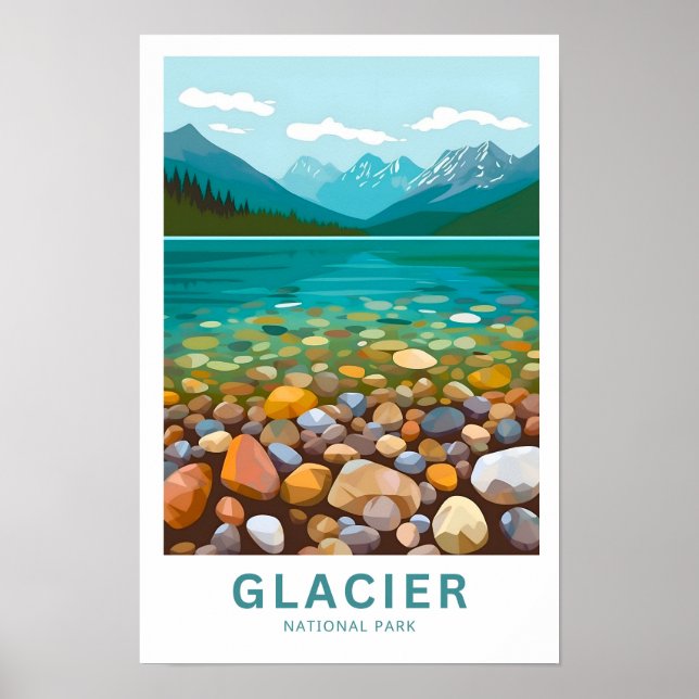 Poster Parc national Glacier Imprimer (Devant)