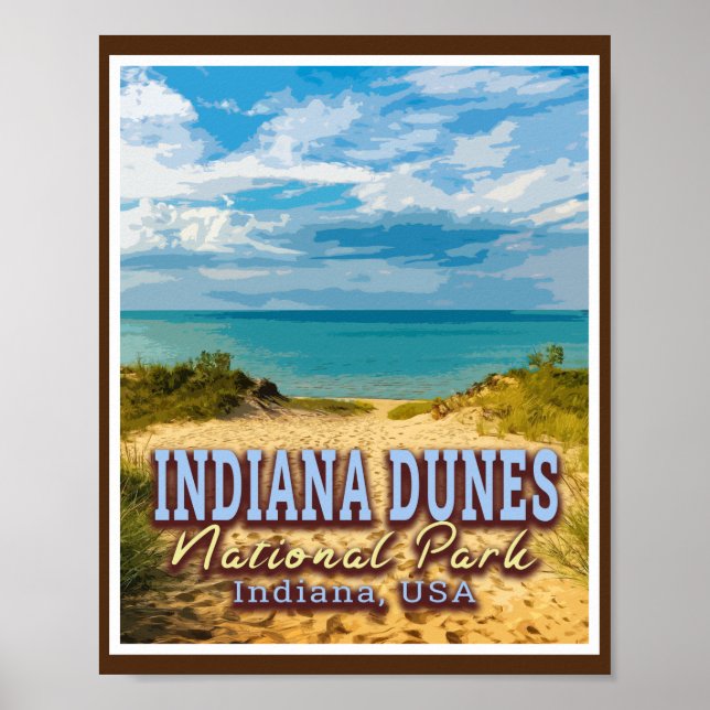 POSTER PARC NATIONAL INDIANA DUNES - INDIANA USA (Devant)