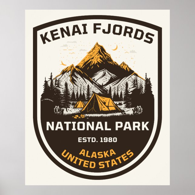 Poster Parc national Kenai Fjords Nature et Nature (Devant)