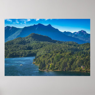 Poster Parc national Nahuel huapi vue aérienne, bariloche