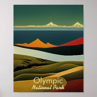 Poster Parc national olympique minimaliste