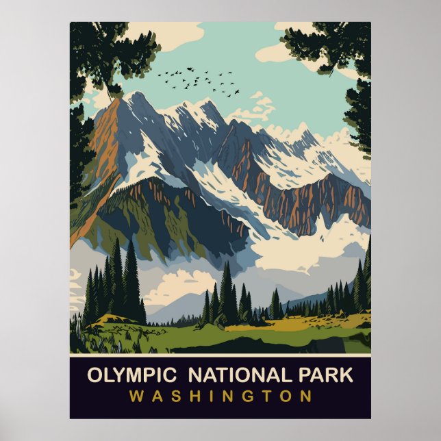 Poster Parc national olympique, WA, Voyage (Devant)