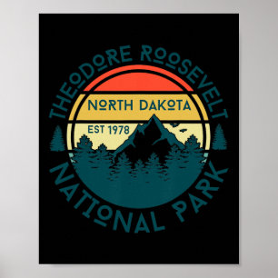 Poster Parc national Theodore Roosevelt Dakota du Nord Na