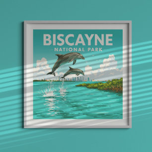 Poster Parc national vintage de Biscayne