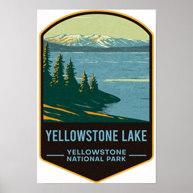 Poster Parc national Yellowstone Lake (Devant)