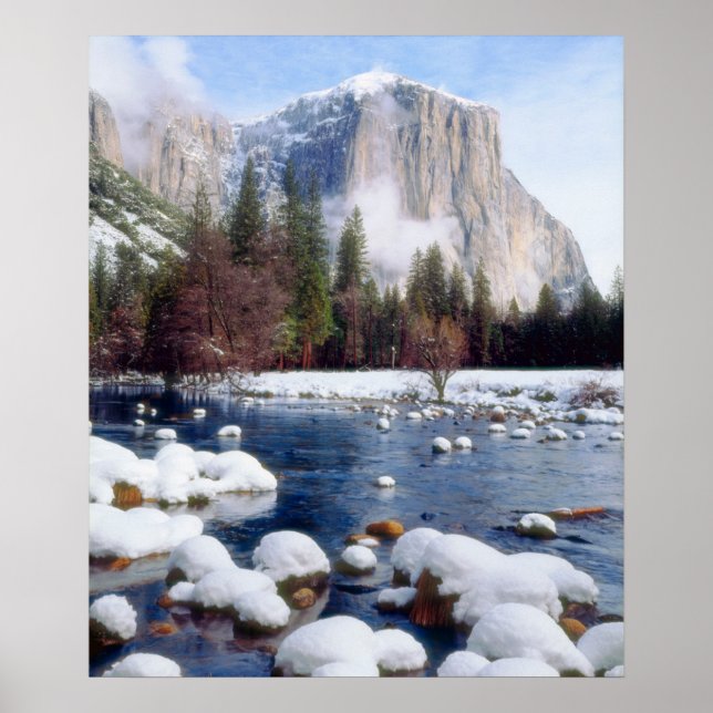 Poster Parc national Yosemite d'hiver (Devant)