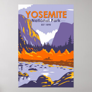 Poster Parc National Yosemite El Capitan En Automne