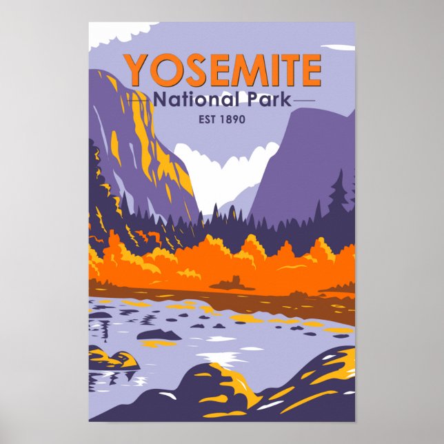 Poster Parc National Yosemite El Capitan En Automne (Devant)