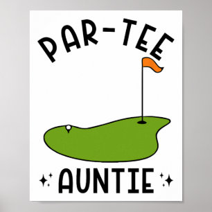 Poster Parc Tante Amusante Tante Golf Anniversaire