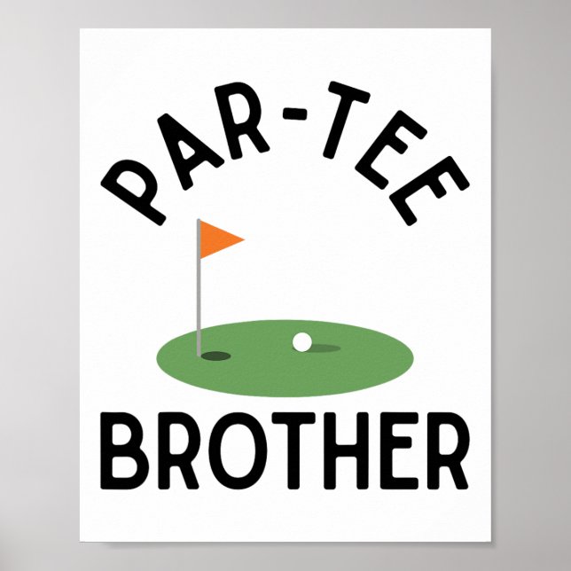 Poster Parc Tee Brother Funny Golf Anniversaire Famille M (Devant)