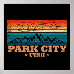 Poster Parc ville Utah vintage
