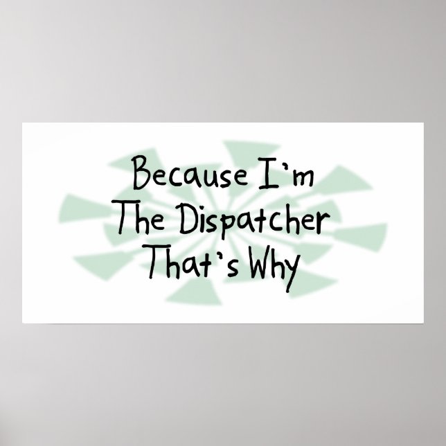 Poster Parce que je suis le Dispatcher (Devant)