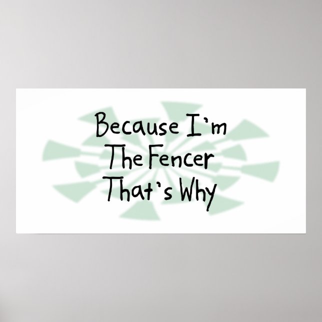 Poster Parce que je suis le Fencer (Devant)