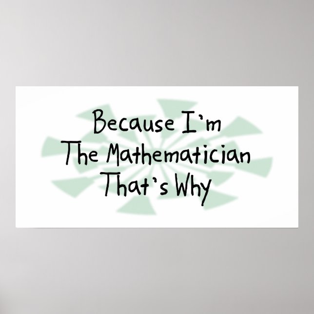 Poster Parce que je suis le mathématicien (Devant)