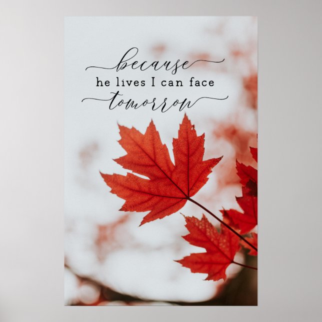 Poster Parce Qu'Il Vit Je Peux Faire Face À Demain Inspir (Devant)