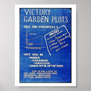 Poster Parcelles De Jardin Victory, Gratuit Pour Les Empl