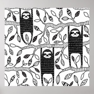 Poster Parcelles réfrigérées : Motif animal mignon.