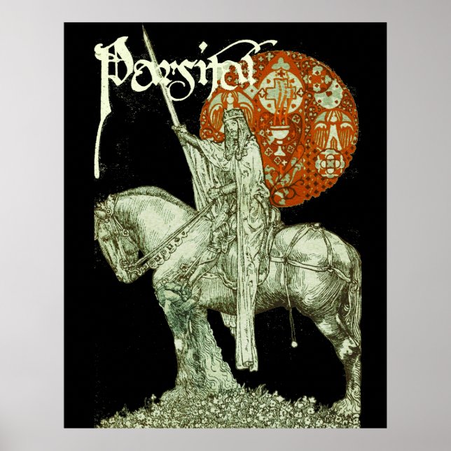 Poster PARCIFAL EN QUÊTE DE SAINTE GRAINE Noir Blanc Roug (Devant)