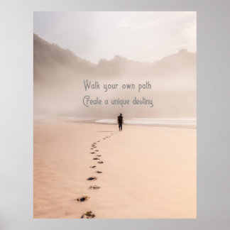 Poster Parcourez Votre Propre Chemin Créer Une Destinée U