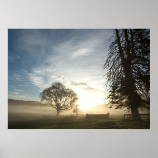 Poster Parcours de fond à l'aube
