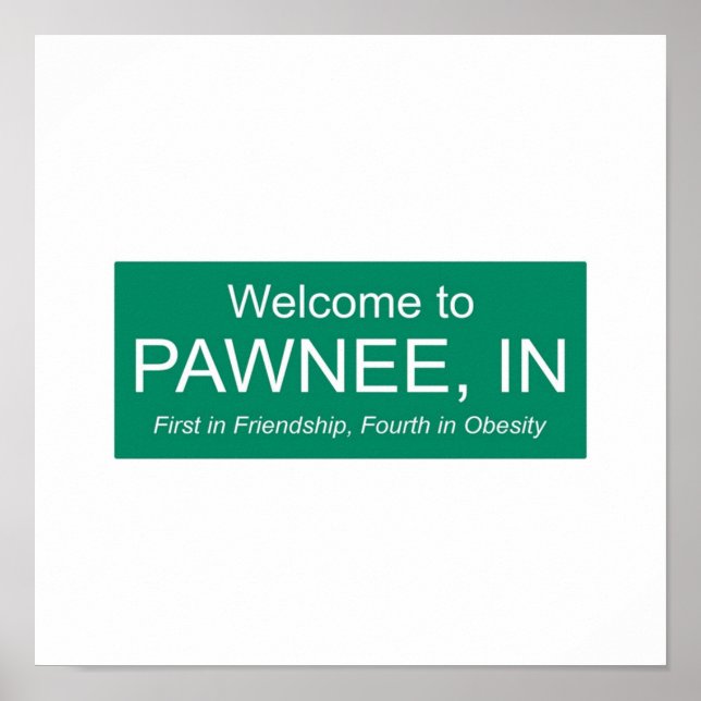 Poster parcs et rec bienvenue à pawnee (Devant)