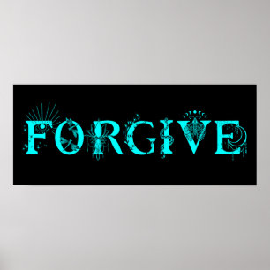 Poster Pardonner art inspiré Lotus lune spirituel