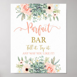 Poster Parfait Bar signe succulent