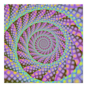 Poster parfait Dotty Spiral Zazzle