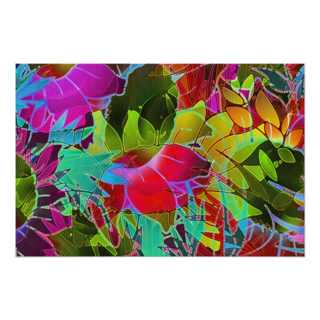 Poster parfait Floral Abstrait Artwork (Devant)