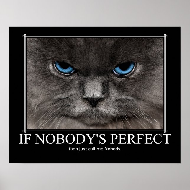 Poster Parfait Personne Chat (Devant)