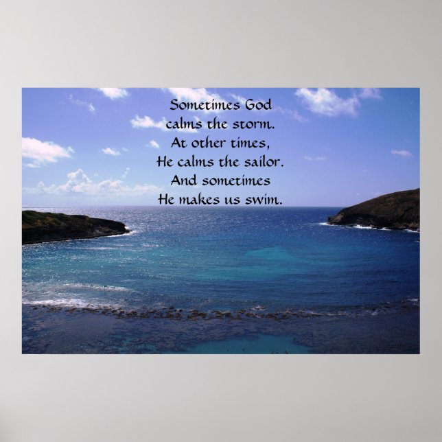 Poster Parfois Dieu calme l'affiche de tempête (Devant)