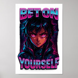 Poster Pari sur vous Cyberpunk Anime PNG - Transparent