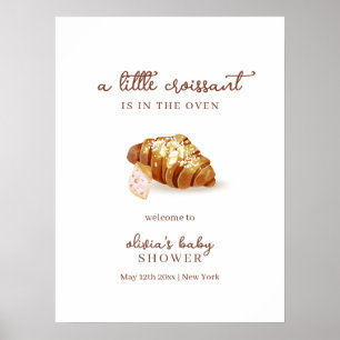 Poster Paris Boulangerie Pâtisserie Croissant Baby shower