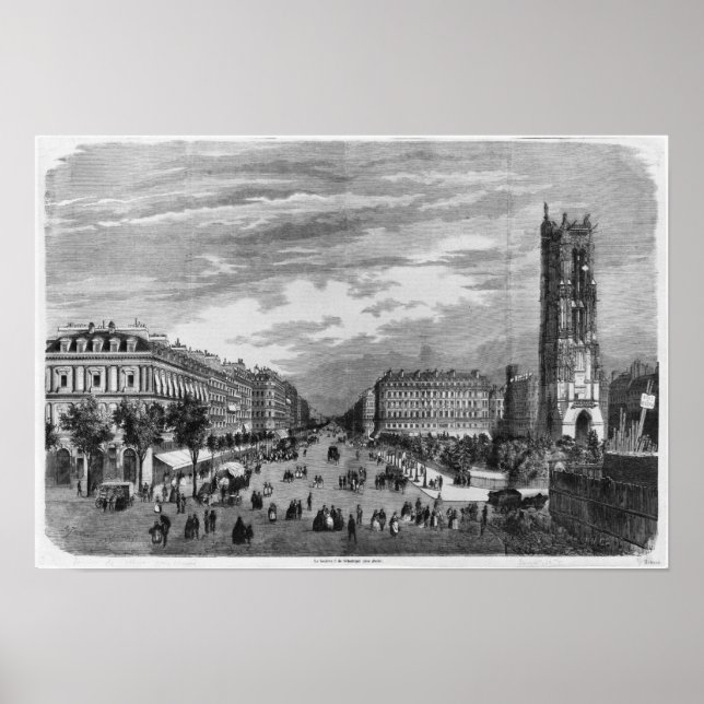 Poster Paris, Boulevard de Sebastopol (Devant)